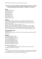 Awareness, Use and Acceptability of Infant Behavioural Sleep Interventions: An Initial Exploration Among Caregivers Residing in Five Countries