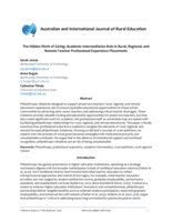 The hidden work of giving: Academic intermediaries' role in rural, regional, and remote teacher professional experience placements