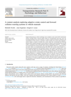 A content analysis exploring adaptive cruise control and forward collision warning systems in vehicle manuals