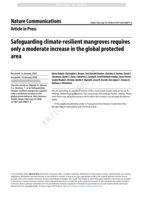 Safeguarding climate-resilient mangroves requires only a moderate increase in the global protected area