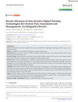 Recent Advances in Non-Invasive Digital Nursing Technologies for Chronic Pain Assessment and Management: An Integrative Review
