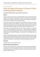 Nurses’ knowledge and perceptions of caring for a person with polycystic ovarian syndrome: Integrative review