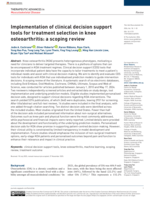 Implementation of clinical decision support tools for treatment selection in knee osteoarthritis: a scoping review
