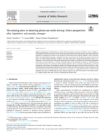 The missing piece in deterring phone use while driving: Police perspectives after legislative and penalty changes