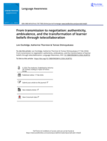From transmission to negotiation: authenticity, ambivalence, and the transformation of learner beliefs through telecollaboration