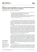 Editorial: Advancing Health Services for Vulnerable Populations Including Those with Chronic Conditions