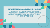 Working in partnership with one Aboriginal Community to support local food system sustainability