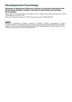 Pathways to Adolescent Executive Function in Australian Aboriginal and Torres Strait Islander Children: The Role of Early Skills and Learning Environments