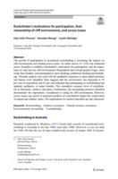Rockclimber’s motivations for participation, their stewardship of cliff environments, and access issues