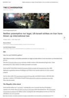 Neither preemptive nor legal, US‑Israeli strikes on Iran have blown up international law