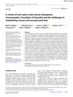 A review of non‐native scale insects (Hemiptera: Coccomorpha: Coccoidea) of Australia and the challenges in maintaining current and accurate pest lists