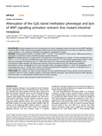 Attenuation of the CpG island methylator phenotype and lack of WNT signalling activation restrains Kras mutant intestinal neoplasia