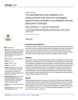 The development and validation of a measurement instrument to investigate determinants of health care utilisation for low back pain in Ethiopia