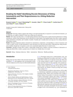 Breaking the Habit? Identifying Discrete Dimensions of Sitting Automaticity and Their Responsiveness to a Sitting-Reduction Intervention