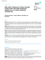 Older adults’ experiences of using a wearable activity tracker with health professional feedback over a 12-month randomised controlled trial