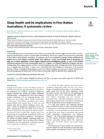 Sleep health and its implications in First Nation Australians: A systematic review
