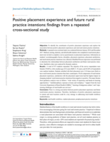 Positive placement experience and future rural practice intentions: findings from a repeated cross-sectional study