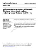 Implementing an intervention to facilitate early detection of deterioration in aged care residents: process evaluation of the EDDIE + trial