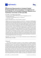 Identifying Opportunities to Integrate Digital Professionalism into Curriculum: A Comparison of Social Media Use by Health Profession Students at an Australian University in 2013 and 2016
