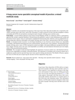 A lung cancer nurse specialist conceptual model of practice: a mixed methods study