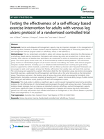 Testing the effectiveness of a self-efficacy based exercise intervention for adults with venous leg ulcers: protocol of a randomised controlled trial