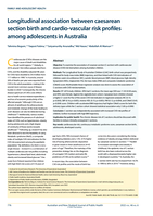 Longitudinal association between caesarean section birth and cardio‐vascular risk profiles among adolescents in Australia