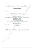 Revisiting the Pollution Haven Hypothesis: Green Upgrading of Foreign Investment in Southern Host Countries Through Strategic Environmental Policies