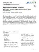 Reforming African universities for climate action
