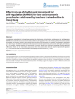 Effectiveness of rhythm and movement for self-regulation (RAMSR) for low socioeconomic preschoolers delivered by teachers trained online in Hong Kong