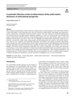 A systematic literature review on determinants of key audit matters disclosure: an international perspective