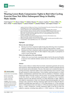 Wearing Lower-Body Compression Tights to Bed After Cycling Exercise Does Not Affect Subsequent Sleep in Healthy Male Adults