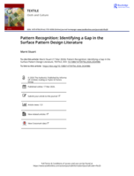 Pattern Recognition: Identifying a Gap in the Surface Pattern Design Literature