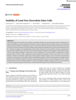 Stability of Lead‐Free Perovskite Solar Cells