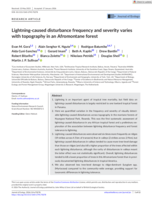 Lightning-caused disturbance frequency and severity varies with topography in an Afromontane forest