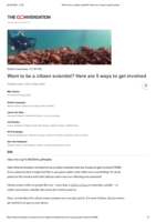 Want to be a citizen scientist? Here are 5 ways to get involved