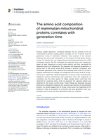 The amino acid composition of mammalian mitochondrial proteins correlates with generation time