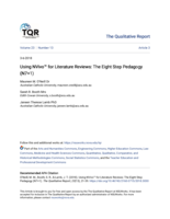 Using NVivo™ for Literature Reviews: The Eight Step Pedagogy (N7+1)