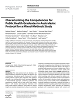Characterizing the Competencies for Public Health Graduates in Australasia: Protocol for a Mixed-Methods Study