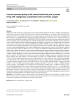 Exercise improves quality of life, mental health and pain in people living with osteoporosis: a systematic review and meta-analysis