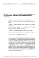 Influence of the Viscosity of Nanofluids on Surface Roughness in End Milling of Nickel Alloys with Minimum Quantity Lubrication