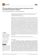 Corrosion Behaviour of Heat-Treated Cold Spray Nickel Chromium/Chromium Carbides