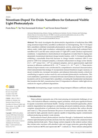 Strontium-Doped Tin Oxide Nanofibers for Enhanced Visible Light Photocatalysis