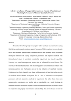 A review on influence of nanoparticle parameters on viscosity of nanofluids and machining performance in minimum quantity lubrication