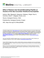 Effect of Relaxin-Like Gonad-Stimulating Peptide on Ovaries of the Sea Cucumber Holothuria leucospilota