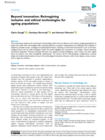 Beyond innovation: Reimagining inclusive and ethical technologies for ageing populations