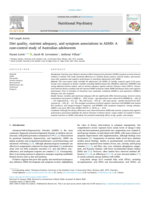 Diet quality, nutrient adequacy, and symptom associations in ADHD: A case-control study of Australian adolescents