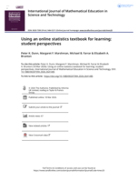 Using an online statistics textbook for learning: student perspectives