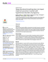 Sleep-disordered breathing does not impact maternal outcomes in women with hypertensive disorders of pregnancy