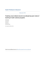 Fostering cross-institutional and cross-disciplinary peer review of teaching in health sciences programs