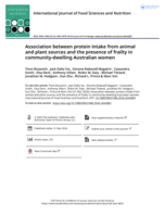 Association between protein intake from animal and plant sources and the presence of frailty in community-dwelling Australian women